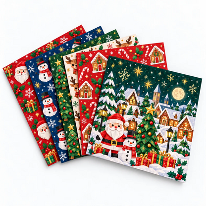 🎄DIY-kerstknutselpakket van papier – 250 vellen, 5 feestelijke thema’s🟌🌟