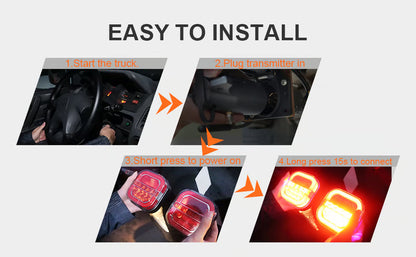 🔥LAATSTE DAG – 49% KORTING🔥LED-vierkante lampen met twee kleuren voor vrachtwagens en bestelwagen