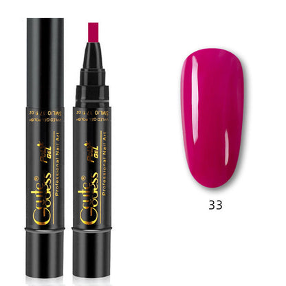 Eén-stapslijm drie-in-één nagellak gelpen