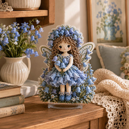 🔥HOT SALE 49% KORTING – 🌸🧚‍♀️ Flower Fairy 3D-stof-poke-art-set | Naai-vrij knutselproject van zachte stof met een reliëfbloemmotief en een kant-en-klare feeënversiering ✨