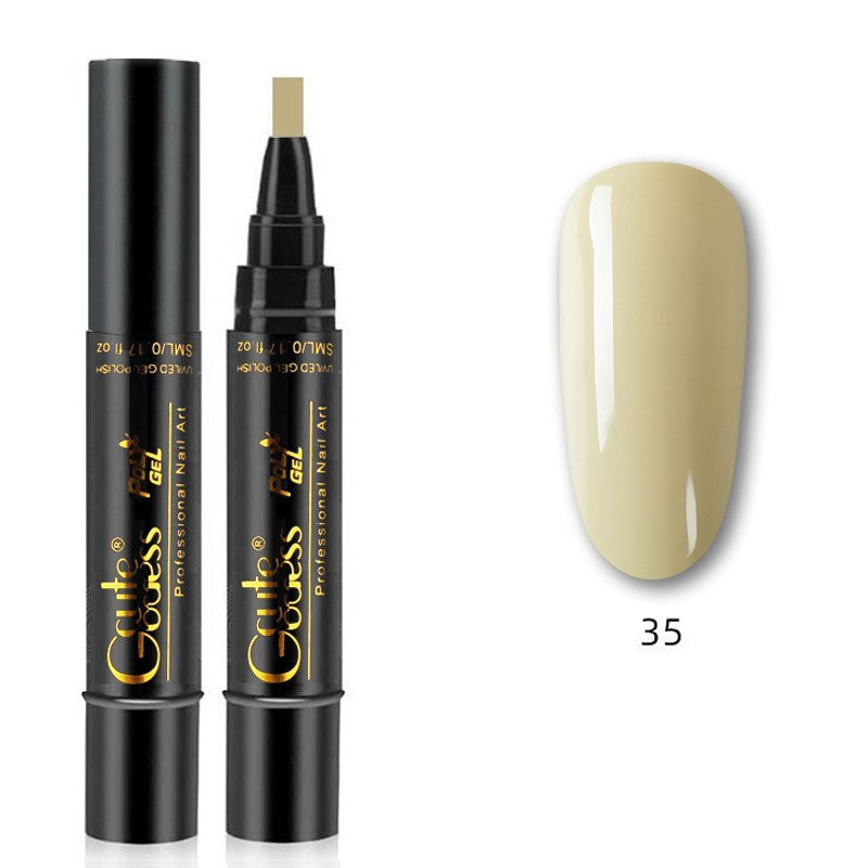 Eén-stapslijm drie-in-één nagellak gelpen