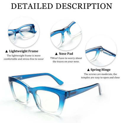 Hot Sale👓Anti Blue Light Glasses Set 4 Pairs Style Unisex Reading Glasses