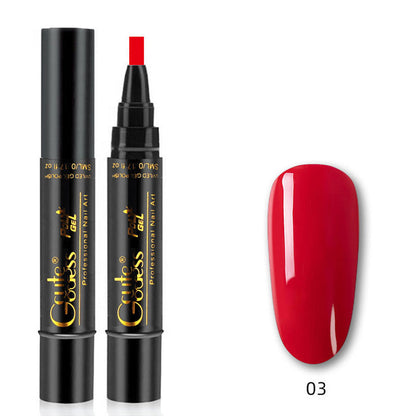 Eén-stapslijm drie-in-één nagellak gelpen