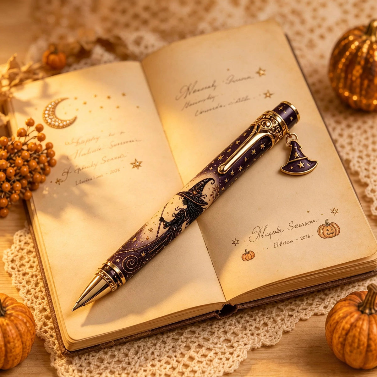 🎃🔮 Griezelige Halloween-pen-cadeauset | Decoratieve pen, bijpassende herinneringskaart en bijpassende geschenkdoos in 3 limited edition-uitvoeringen ✨