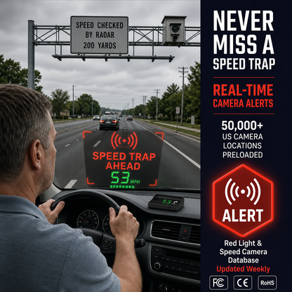 Head-Up Display (HUD) – GPS voor de auto met digitale snelheidsmeter