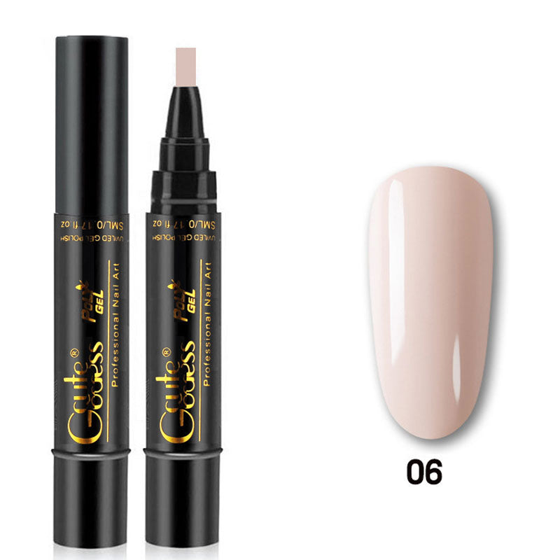 Eén-stapslijm drie-in-één nagellak gelpen