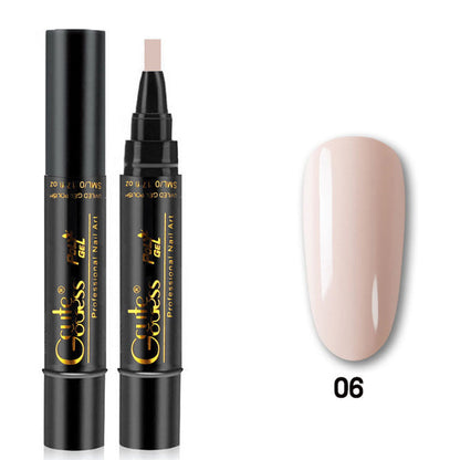 Eén-stapslijm drie-in-één nagellak gelpen