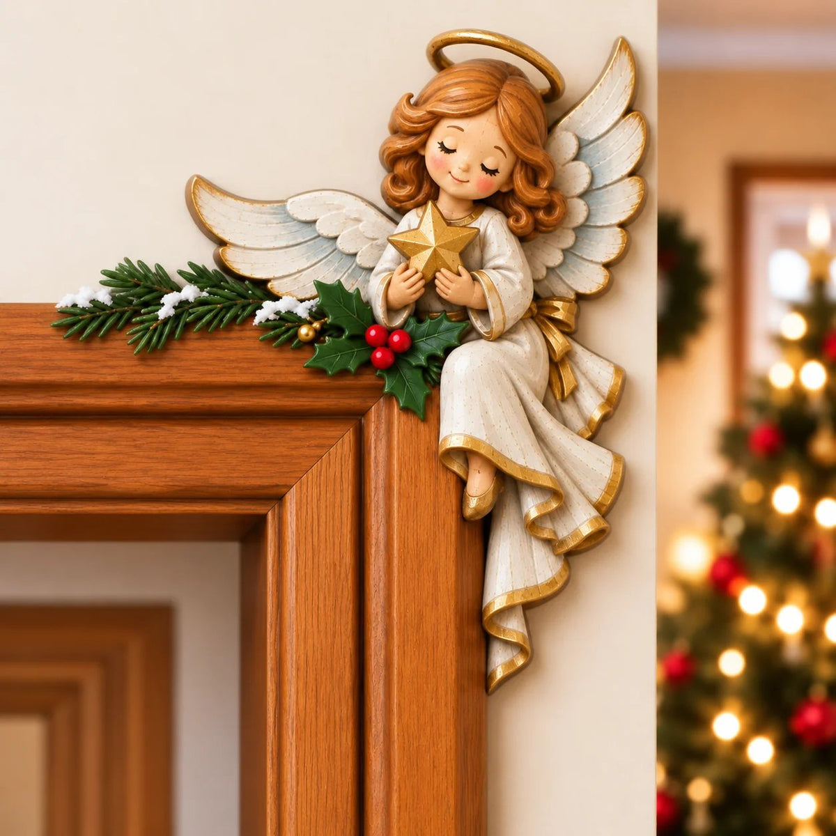 ⏰LAATSTE DAG 50% KORTING 🎅Kerst-Peekaboo-hoekversiering voor het deurkozijn