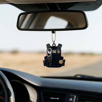 Kogelvrij vest acryl sleutelhanger