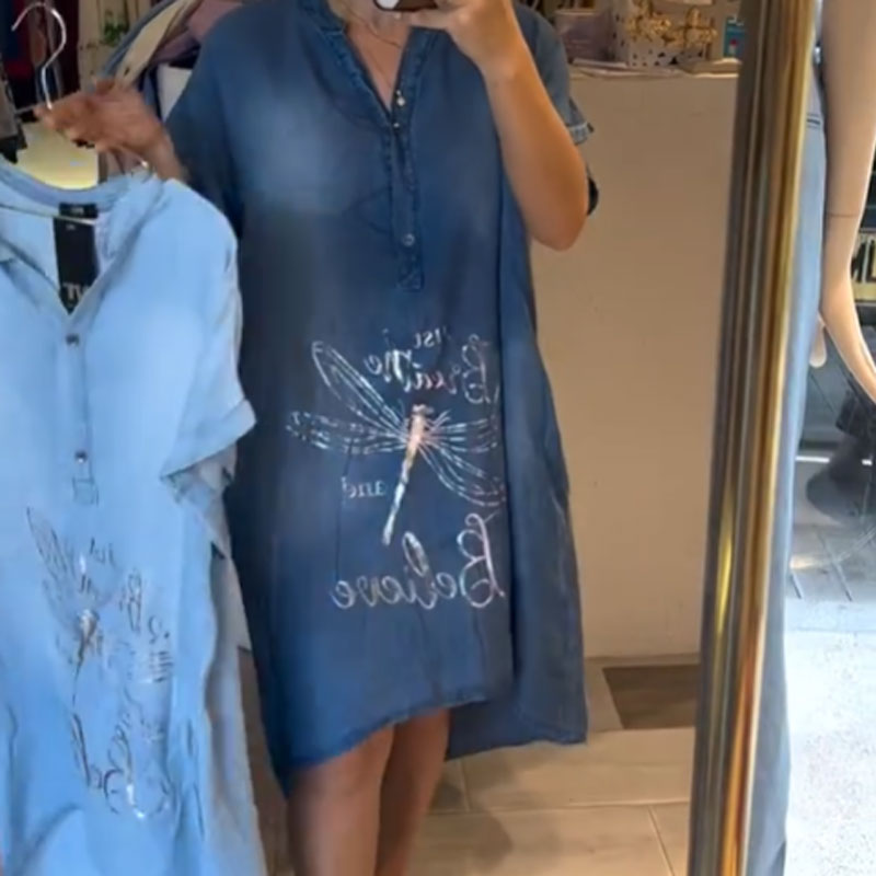 🌟Tijdelijke aanbieding 45% KORTING🎁Bedrukte Losse Jurk