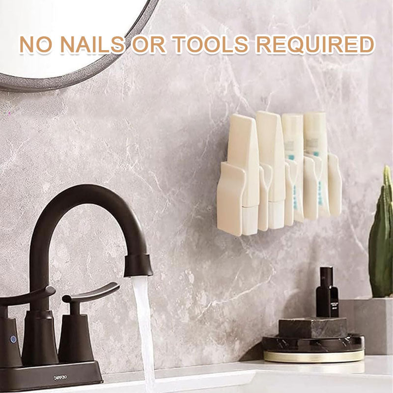 🎁Een must-have voor het hele gezin🏠Wandgemonteerd wasrek zonder stoten