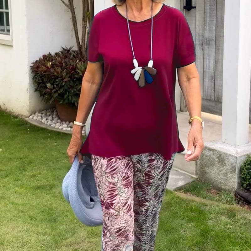 ☀️Bedrukt casual tweedelig pak met korte mouwen