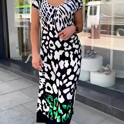 🌸 Modieus gedrukte lange jurk | Los en luchtig ✨ Modieus gedrukte lange jurk