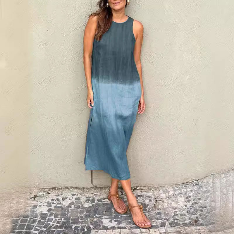 ✨Nieuwe producten Hot Sale 35% KORTING🎁Mouwloze Split Ombre Jurk