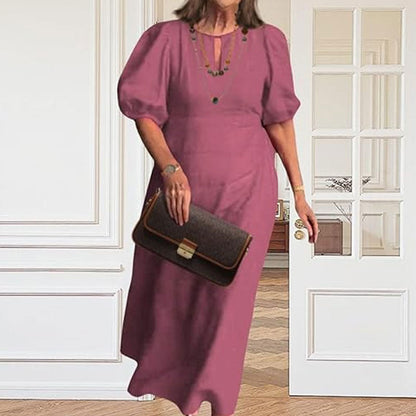 ✨Nieuwe productpromotie 45% korting🎁Effen Casual Jurk Met Pofmouwen