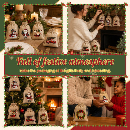 🎄 Kerstcadeauzakjes met trekkoord