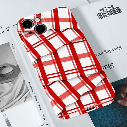 🌈Kleurcontrast gestreepte foliehoes voor mobiele telefoons