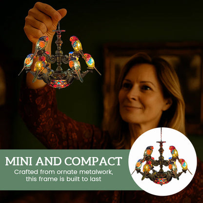 🦜 "Tropical Harmony" Papegaaienkroonluchter - Verlicht de magie van de tropen