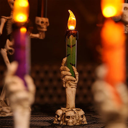 LED-kaarsdecoratie in de vorm van een spookhand voor Hallowee