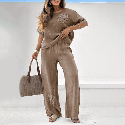 🌟45% KORTING voor een beperkte tijd op een tweedelige set🎁Geborduurd Casual Pak (2 Stuks)