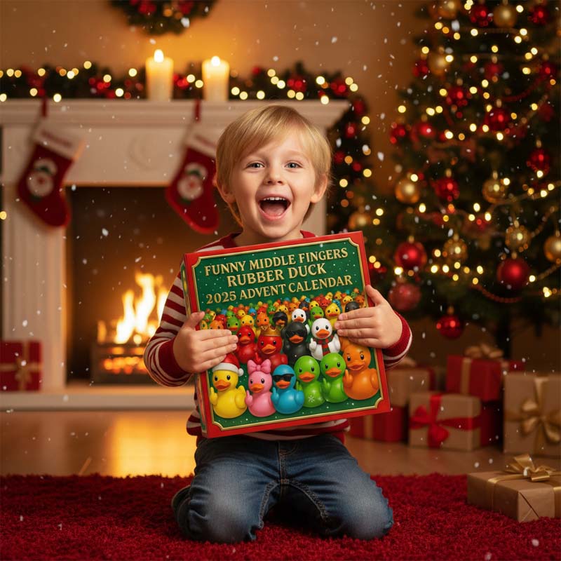 Middelvinger Rubber Eend Kerst Blind Box