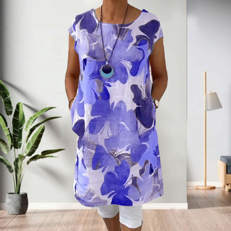 ✨Tijdelijke uitverkoop 39% KORTING🎁Bedrukte jurk met losse zakken