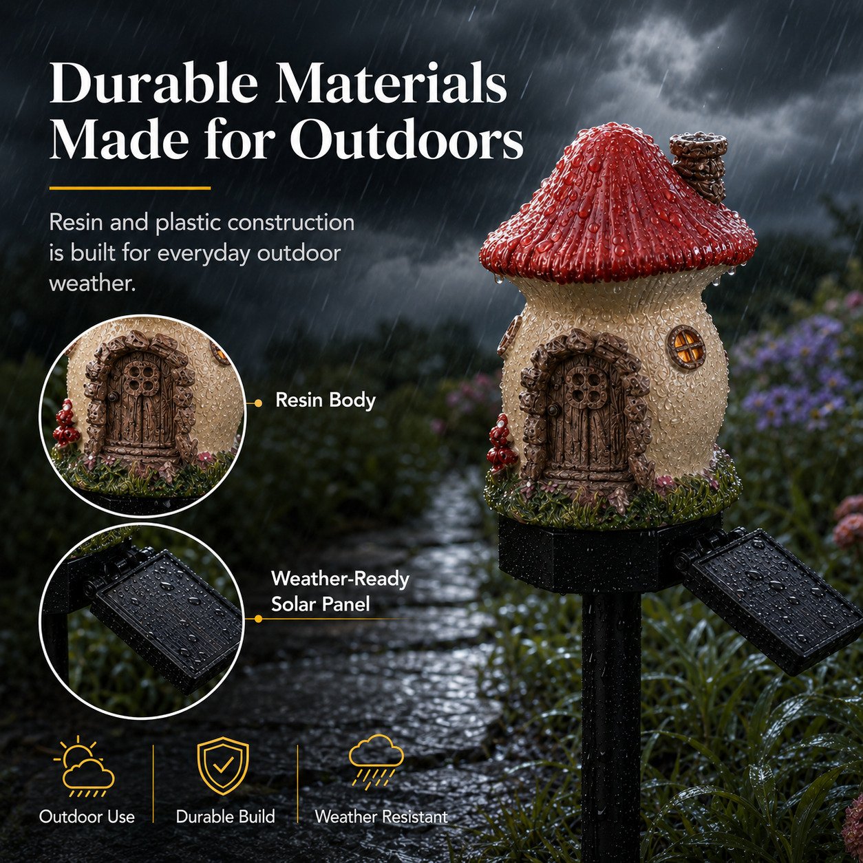 🔥Big Sale - 50% OFF🔥Solar Fairy-Tale Mushroom Cottage Garden Light – Magical LED Outdoor Decor for Gardens, Pathways & Cozy Backyard Spaces 🍄✨