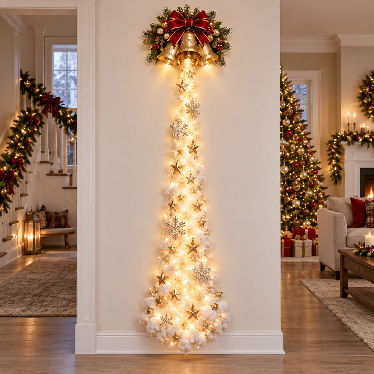 ✨Christmas Magic Trail-wandlamp – Een vleugje kerstmagie, rechtstreeks op je muur✨