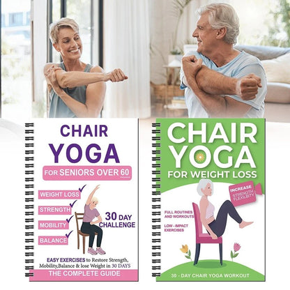 De complete gids voor stoelyoga voor 60-plussers: meer dan 40 eenvoudige oefeningen met lage weerstand om kracht, beweeglijkheid en evenwicht terug te krijgen en gewicht te verlieze