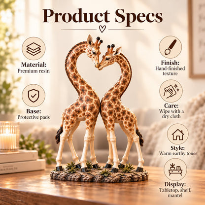 💕🎁Samen is het leuker – Giraffenhart-sculptuur 🦒♡🦒 (✨Bij aankoop van 2 stuks gratis verzending)