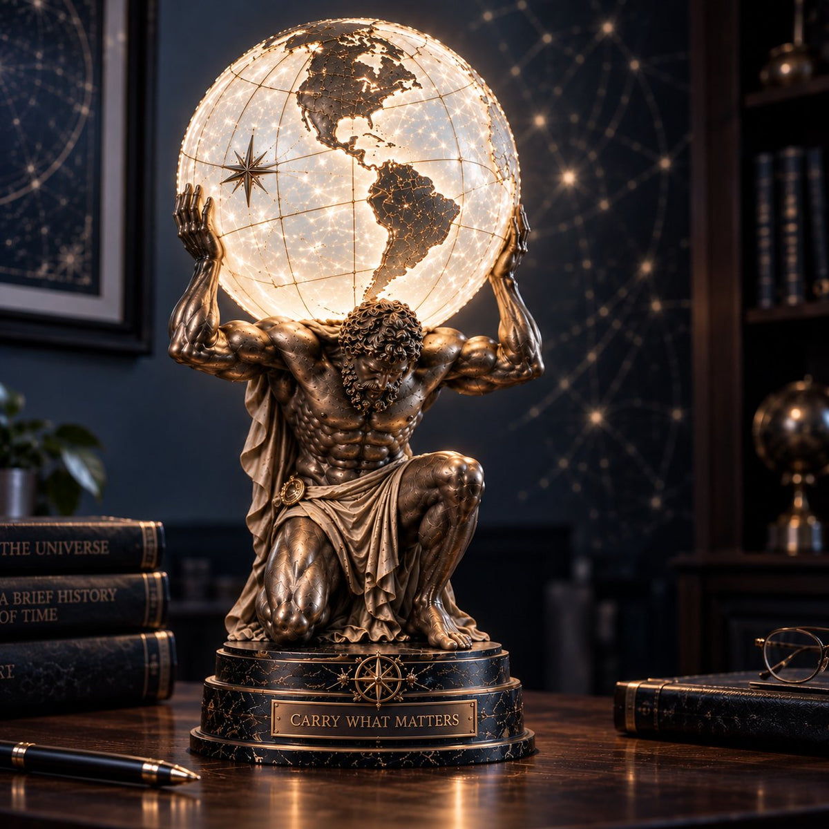 🌍 Atlas verlichte wereldbol-lamp 🌌