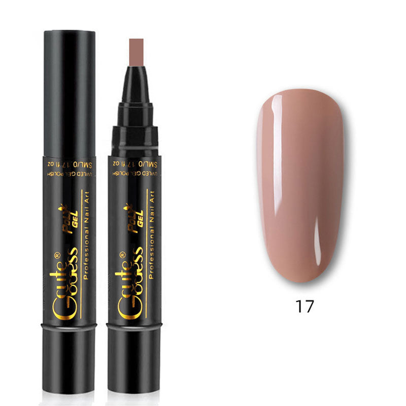 Eén-stapslijm drie-in-één nagellak gelpen