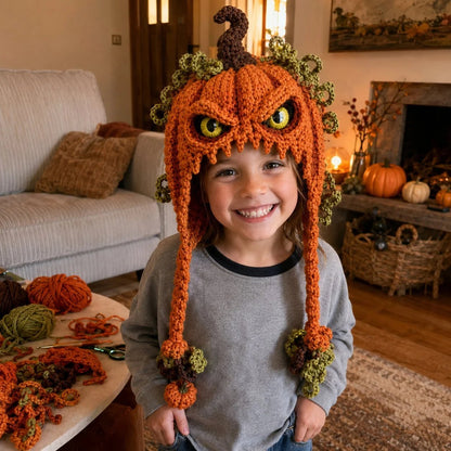 🎭🎃 DIY-haakpakket voor een Halloween-monsterkap | Hoogwaardig, zacht garen met stapsgewijze handleiding voor het zelf maken van een handgemaakte, draagbare karakterkap 🧶✨