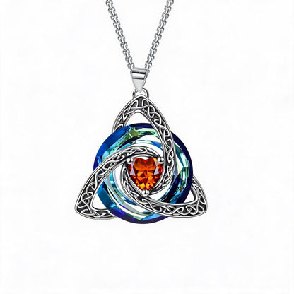 ✨Ketting met geboortesteen en Keltische drievoudige knoop – Een betekenisvol symbool van liefde en verbondenheid ❤️