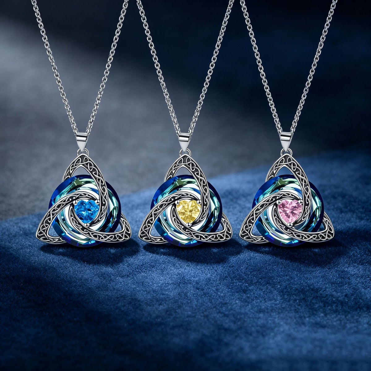 ✨Ketting met geboortesteen en Keltische drievoudige knoop – Een betekenisvol symbool van liefde en verbondenheid ❤️