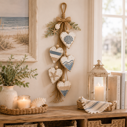 🤎 Wanddecoratie met hangend hartj