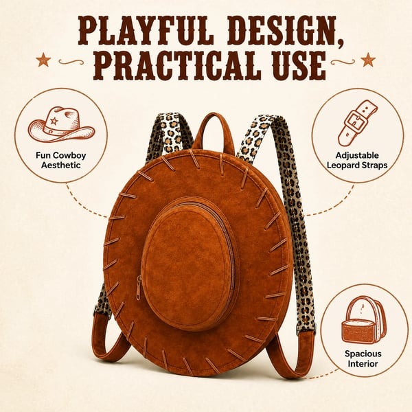 🔥🤠Rugzak in de stijl van een western-cowgirlhoed👜