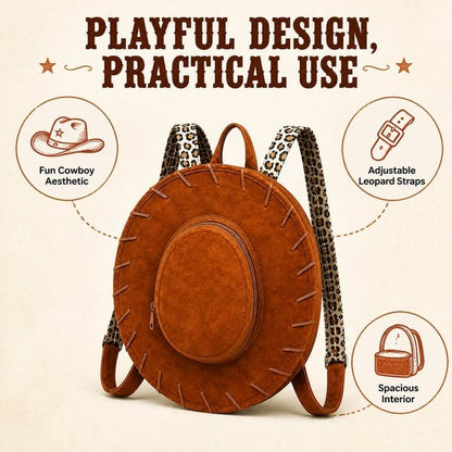 🔥🤠Rugzak in de stijl van een western-cowgirlhoed👜