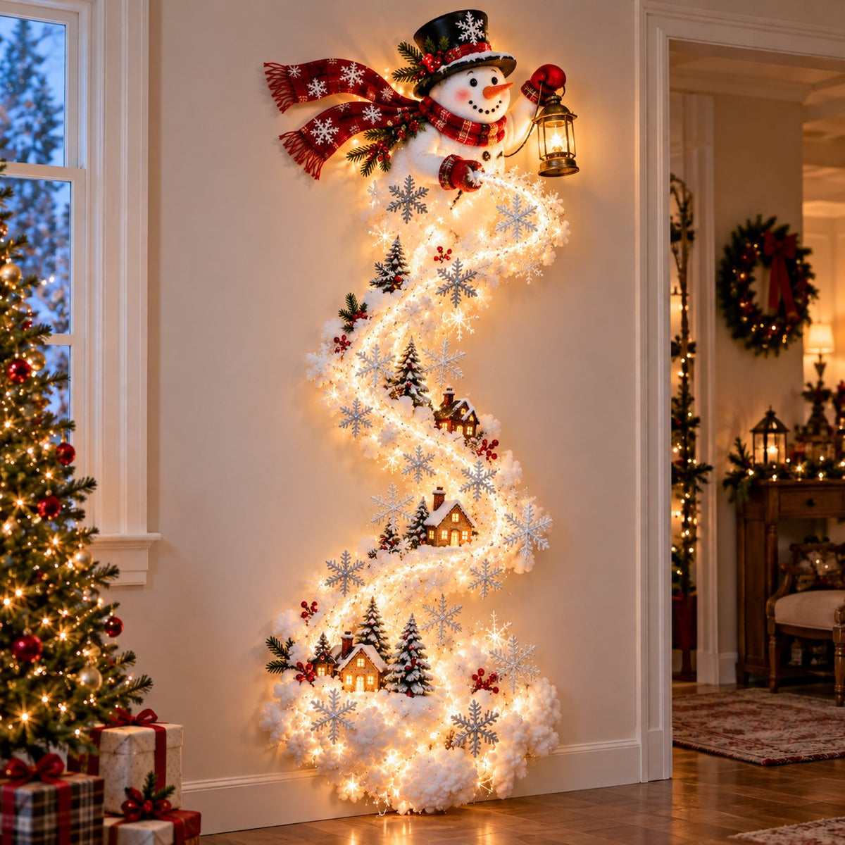 ✨Christmas Magic Trail-wandlamp – Een vleugje kerstmagie, rechtstreeks op je muur✨