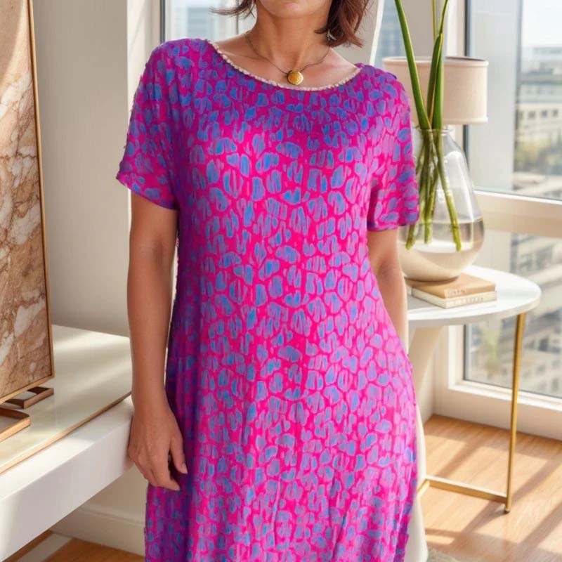 🌟Tijdelijke aanbieding 49% KORTING🎁Lange Jurk Met Korte Mouwen