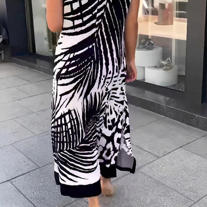 🌸 Modieus gedrukte lange jurk | Los en luchtig ✨ Modieus gedrukte lange jurk