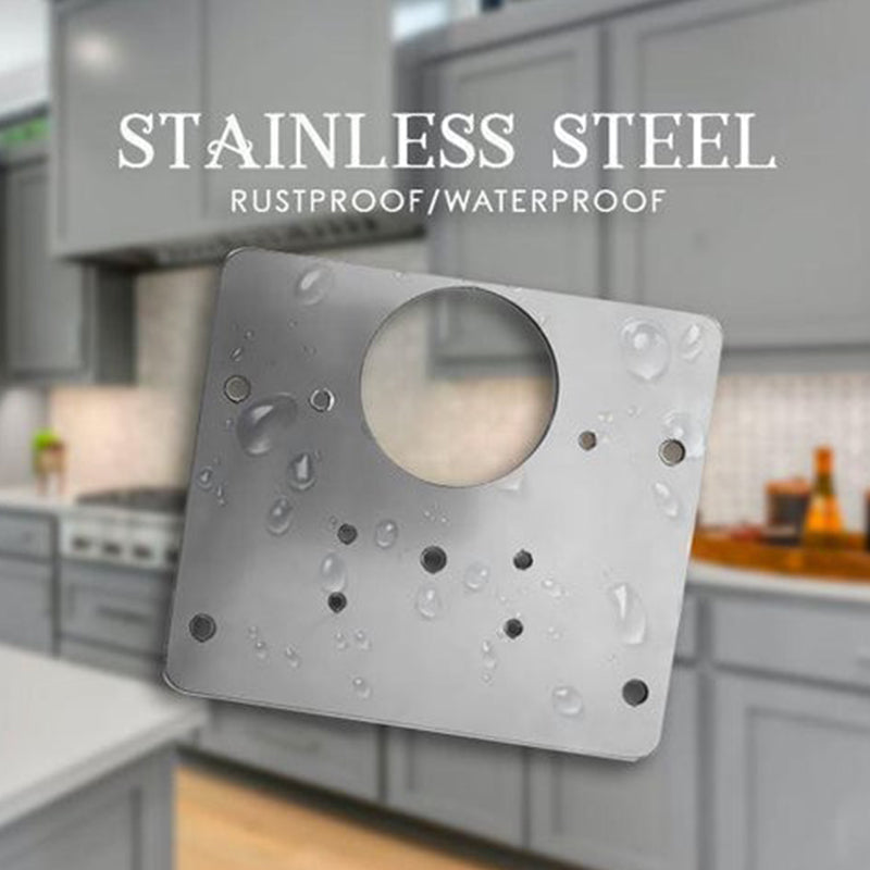 Roestvrijstalen reparatieset voor kastscharnieren - universele montageplaten met schroeven