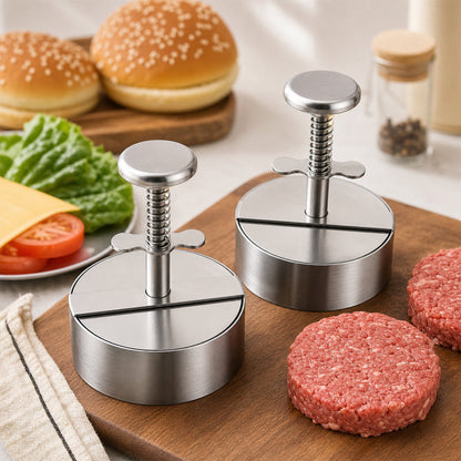 🍔 Roestvrijstalen hamburgerpers | Maak eenvoudig perfecte, gelijkmatige hamburger