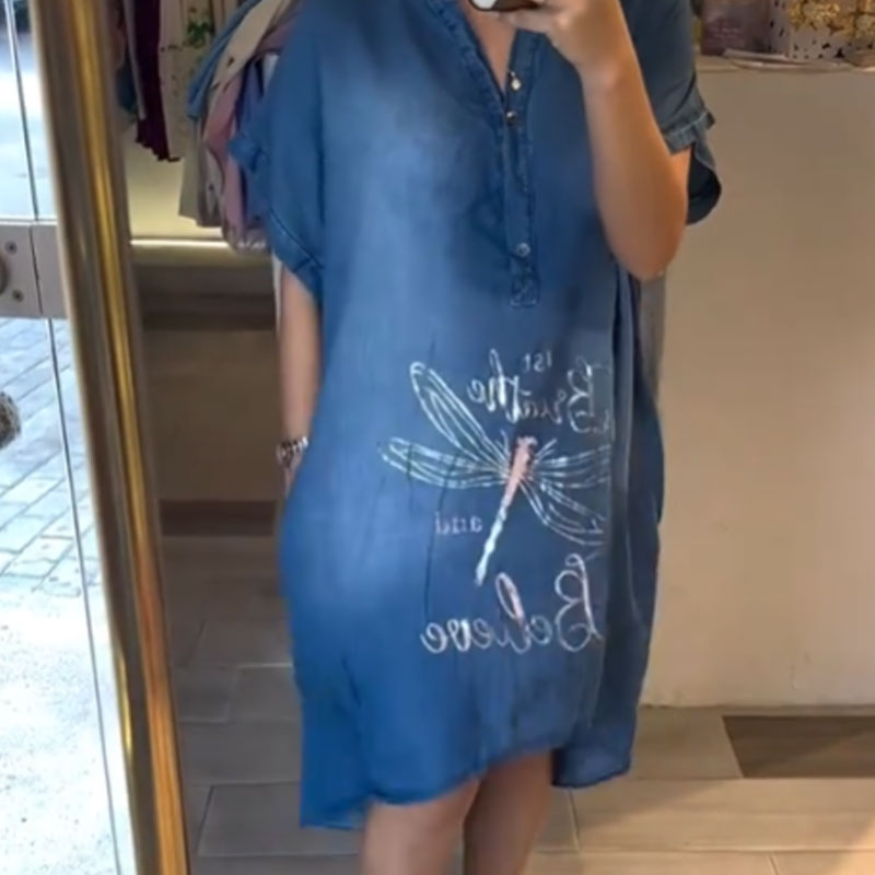 🌟Tijdelijke aanbieding 45% KORTING🎁Bedrukte Losse Jurk