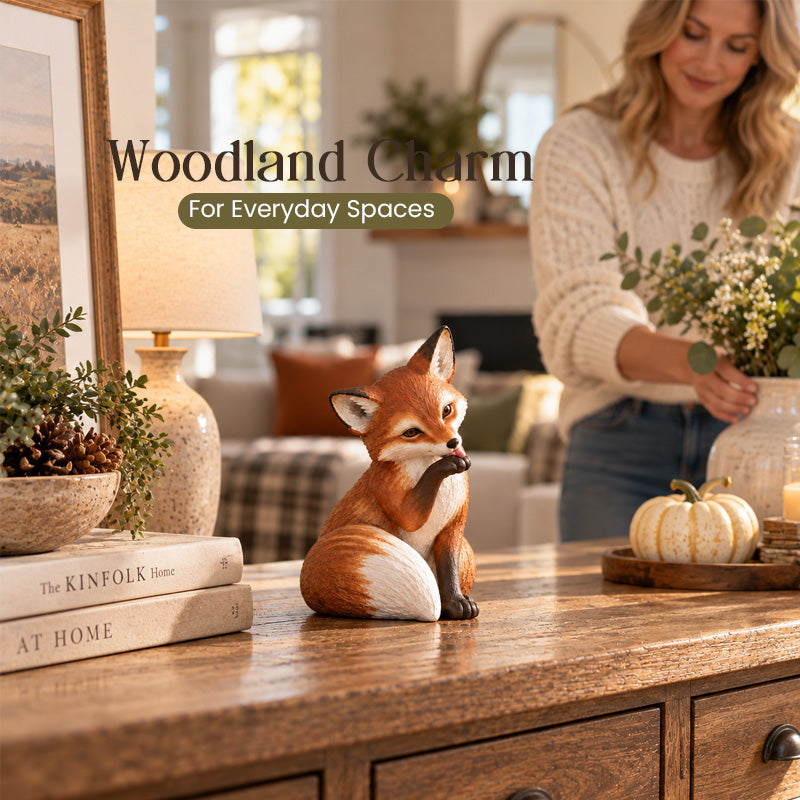 ✨Schattige vossenbeeldjes – 🍂Sprookjesachtige bosdecoratie voor thuis
