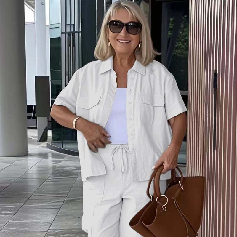 💞Gratis verzending⏳Tweedelige Set Van Katoen En Linnen