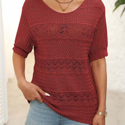 🌸Hol gehaakt shirt met korte mouwen