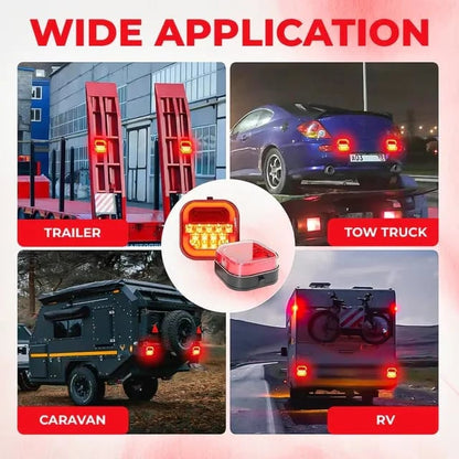 🔥LAATSTE DAG – 49% KORTING🔥LED-vierkante lampen met twee kleuren voor vrachtwagens en bestelwagen