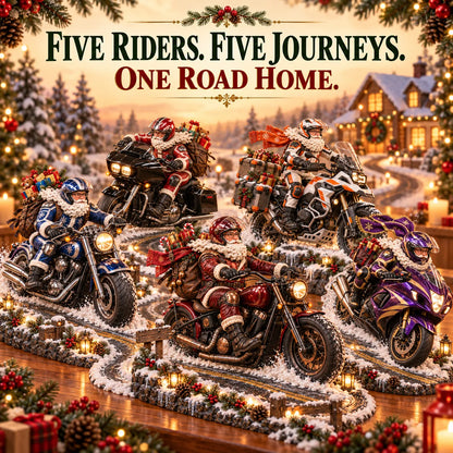 🏍️🎅 De terugreis van de kerstman – Kerstcollectie met motortour-souvenirs💨