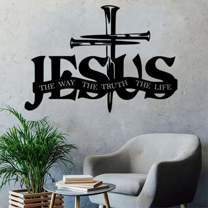 (🎁 Laatste dag 49% KORTING) 🔥 Jezus & Kruis Design Wanddecoratie - ⌛ Gelimiteerde Handgemaakte Serie